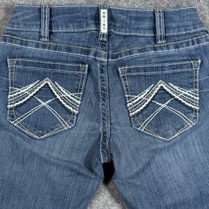 Ariat Real Denim Women's 27S Blue Denim Bootcut Stretch Stitching Western